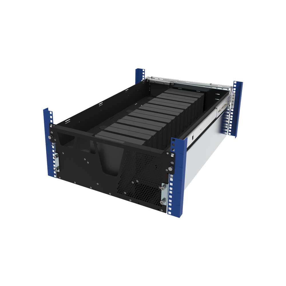 Front. RackSolutions - RackSolutions 5U HyperShelf for 16 Dell Optiplex Micro - High-Efficiency Rack Shelf for Server Clusters - Black.