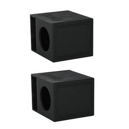 QPower - Q Power QBomb Single 12" Vented Port Subwoofer Box w/ Bedliner Spray (2 Pack)