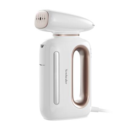 Front. Newbealer - Handheld Steamer for Clothes,Horizontal & Vertical Steaming, 30s Fast Heat Up, 230ml Water Tank, for Home, RV & Hotel - Gold.