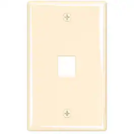 Cmple.com - Cmple - Keystone Wall Plate Cover Ethernet Wall Plates for Modular Inserts, RJ45 Keystone Jack - 1 Port - Ivory