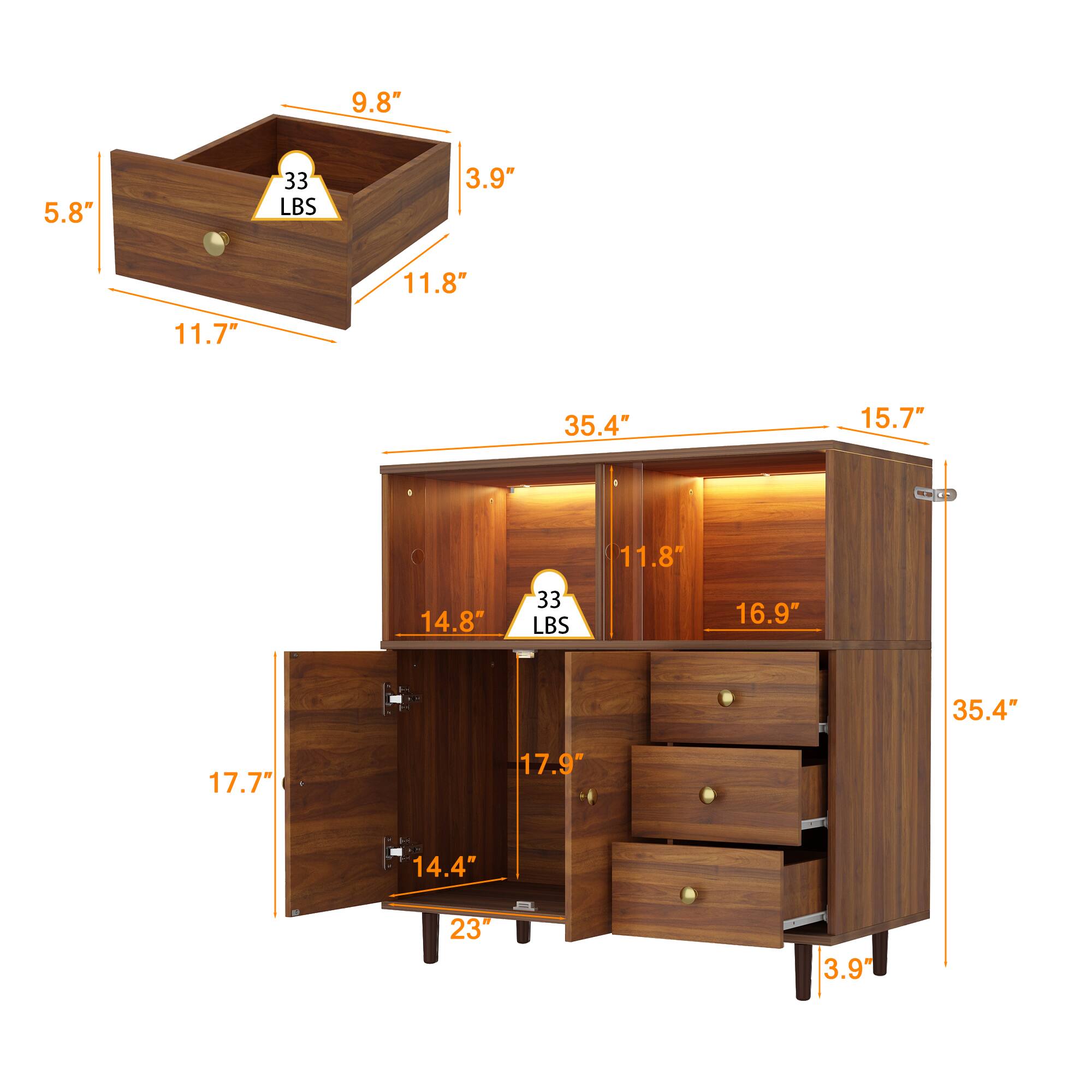 9.8" 5.8" 33 LBS 3.9" 11.8" 11.7" 35.4" 15.7" 14.8" 33 LBS 16.9" 35.4" 17.7" 17.9 14.4" 23" . 3.9"