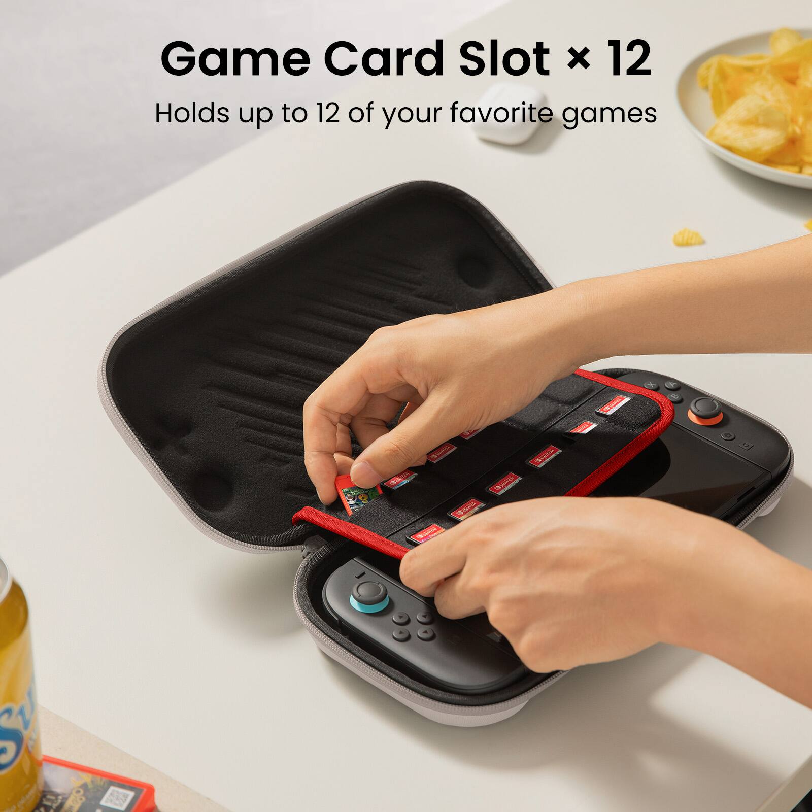 Game Card Slot x 12  
Holds up to 12 of your favorite games