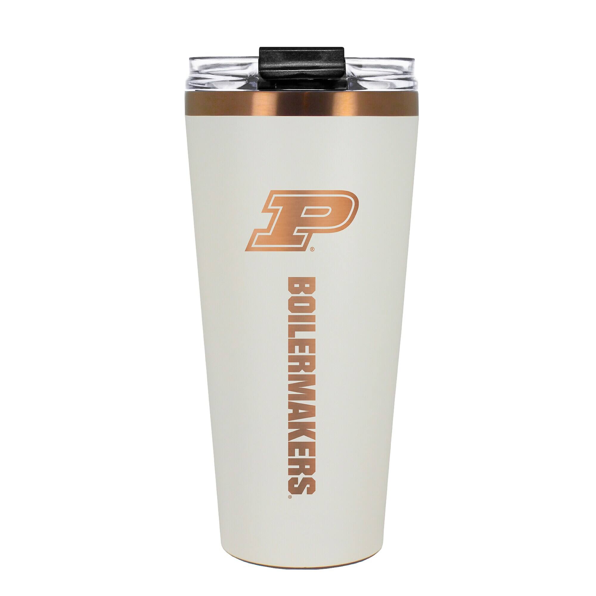 Front. Great American Products - Purdue Boilermakers 30oz. Big Slim Tumbler - Cream.