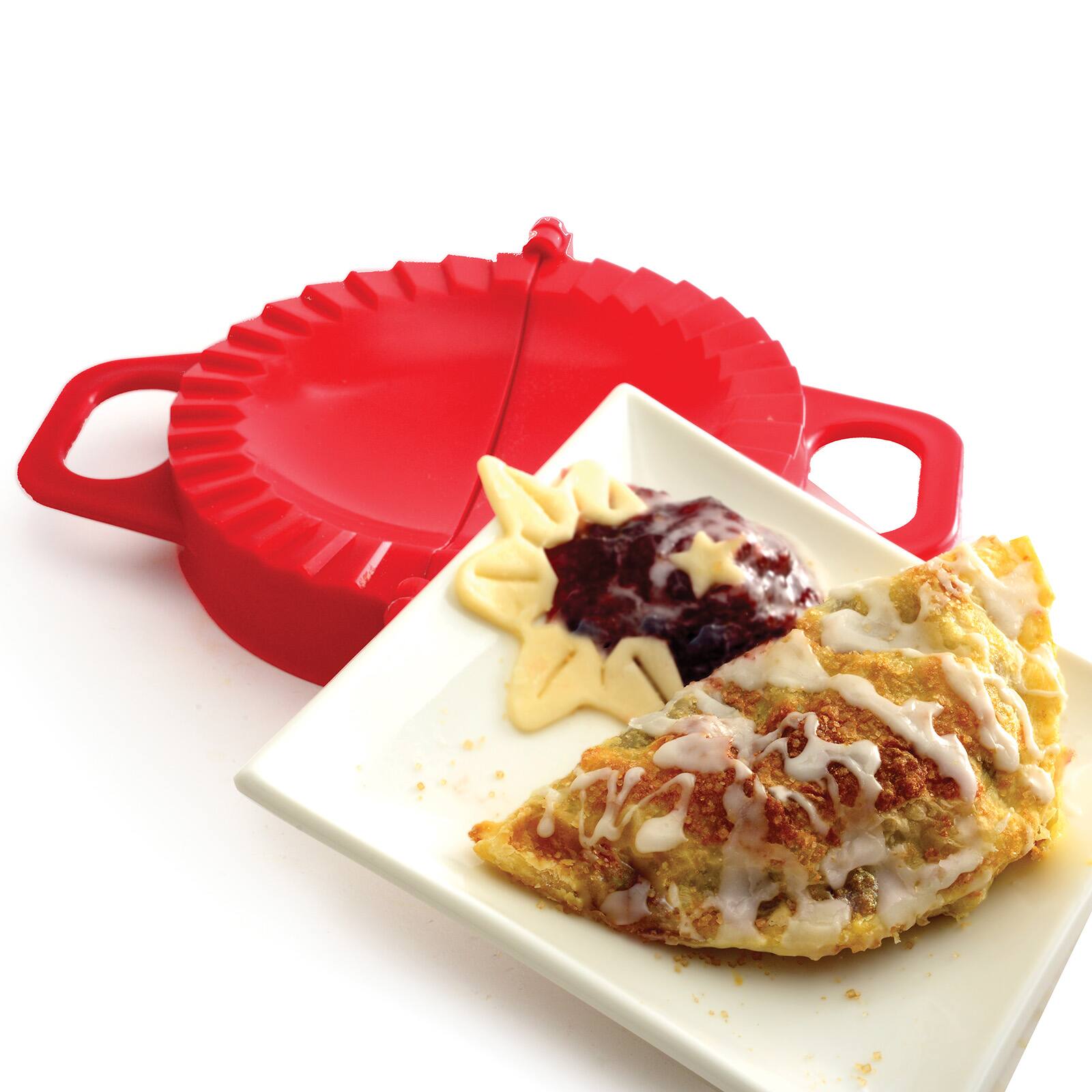 Alt View 3. Norpro - Large Dough and Dumpling Press for Turnovers, Calzones, Dumplings, and Pocket Sandwiches - Red.