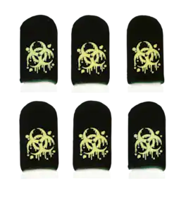 6 Pack Mobile Gaming Corps ClawSocks Phone Gaming Finger Sleeves - Toxic Glow
