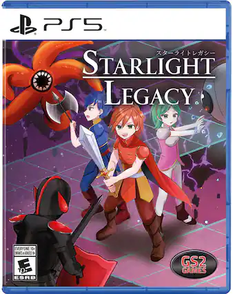 PS5
STARLIGHT LEGACY
EVERYONE 10+
ENFANTS et ADULTES 10+
ESRB
GS2 GAMES - E10+ (Everyone 10+)