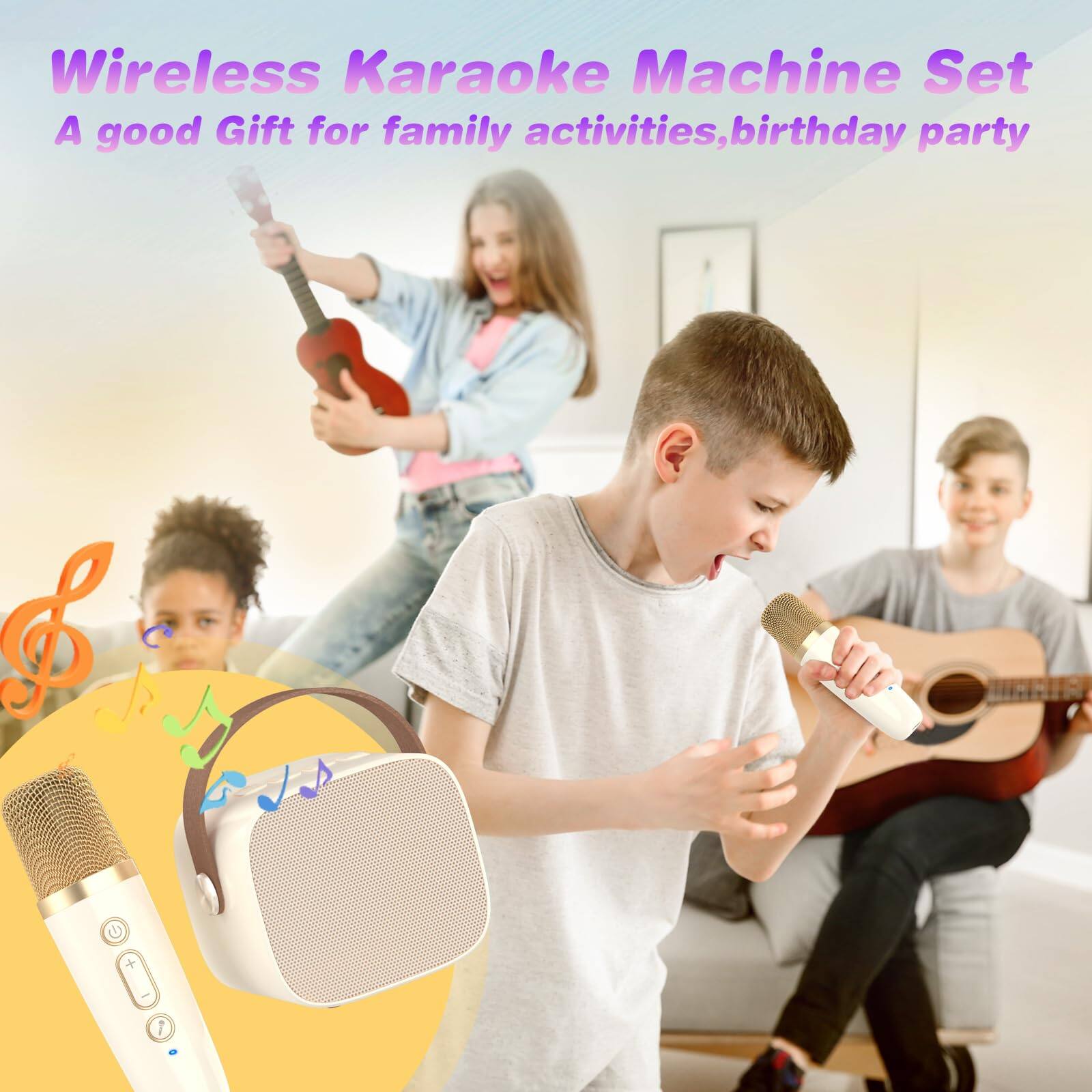 Wireless Karaoke Machine Set  
A good Gift for family activities, birthday party