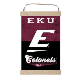 Jardine - Eastern Kentucky Colonels Reversible Retro Logo Banner Sign - Maroon