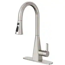 Dual-Sensor Touchless Pull-Down Kitchen Faucet with 3-Function Sprayer