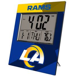 Keyscaper - Los Angeles Rams Color Block Digital Desk Clock - Multicolor