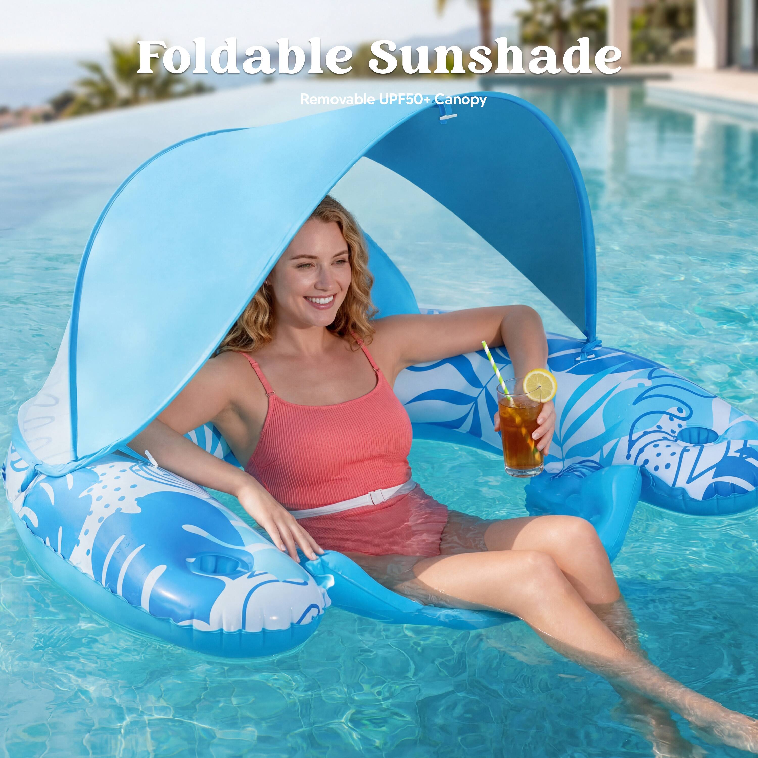Foldable Sunshade  
Removable UPF50+ Canopy