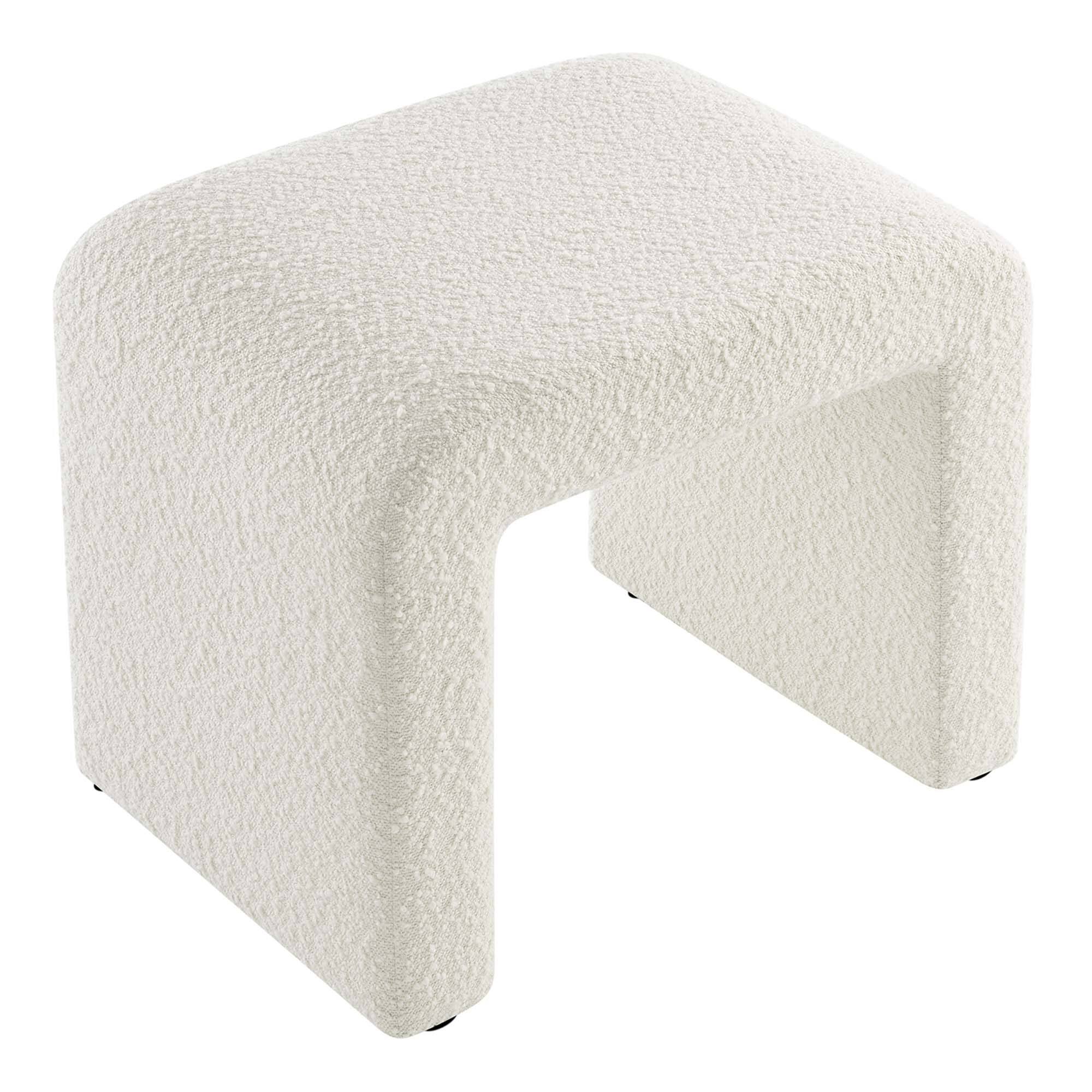 Alt View 8. Modway - Simba Boucle Fabric Waterfall Stool by Modway - Ivory.