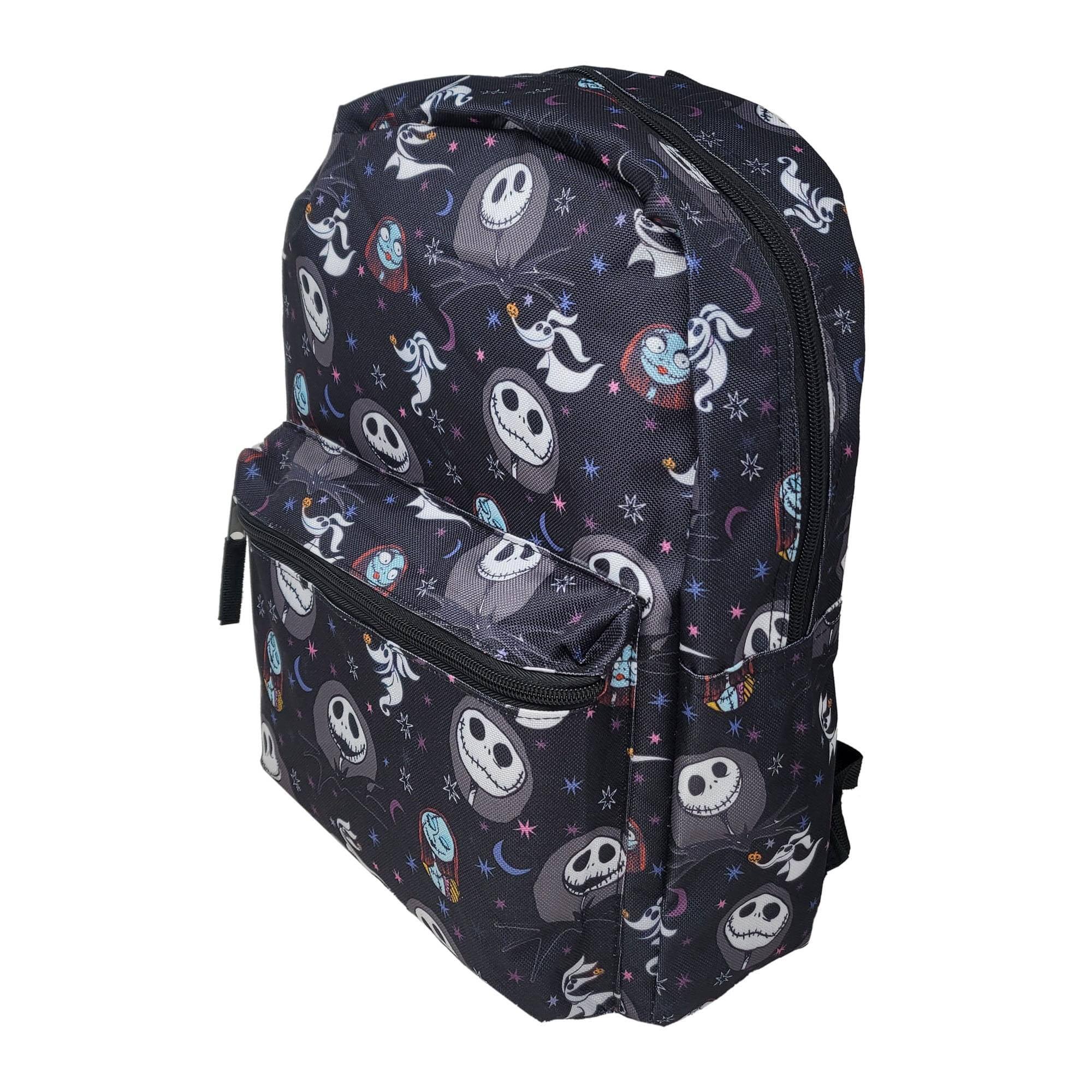 Alt View 1. Disney - Nightmare Before Christmas 16” Backpack All Over Print - Black.