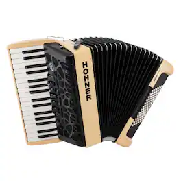 Hohner - BRAVO MyColor III 72 Chromatic Piano Key Accordion - Earth (Beige Red)
