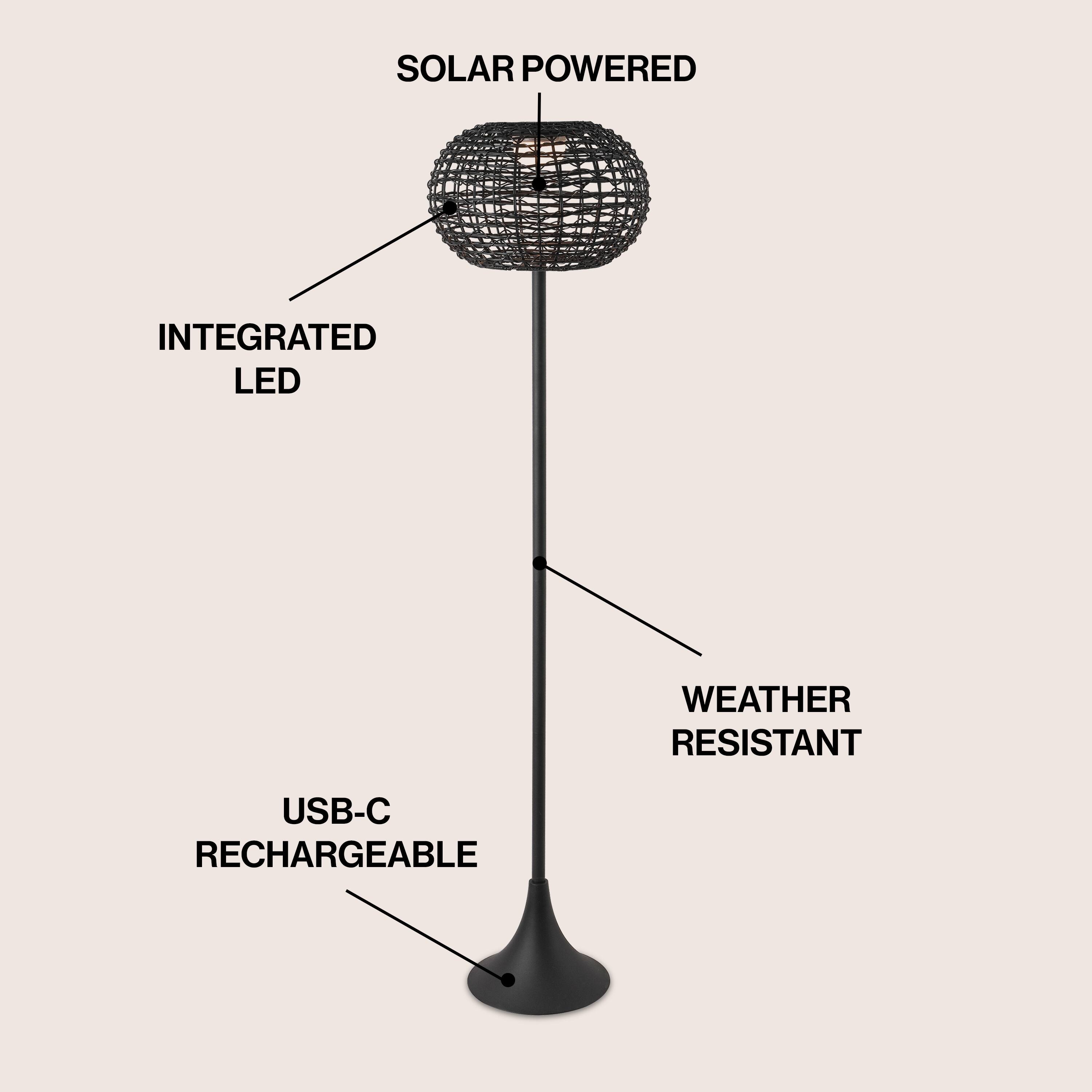 SOLAR POWERED  
INTEGRATED LED  
WEATHER RESISTANT  
USB-C RECHARGEABLE
