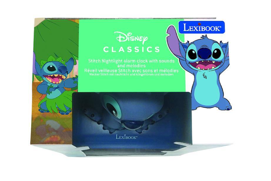 Lexibook Disney Stitch Digital Alarm Clock with 3D Night Light
