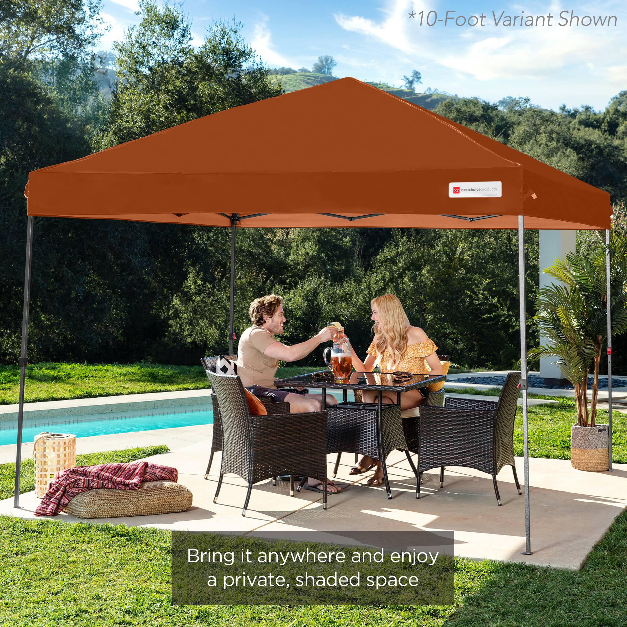 *10-Foot Variant Shown

Bring it anywhere and enjoy a private, shaded space

*10-Foot Variant Shown

Bring it anywhere and enjoy a private, shaded space