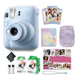 Fujifilm - INSTAX MINI 12 Instant Film Holiday Camera Bundle 2024 - Pastel Blue