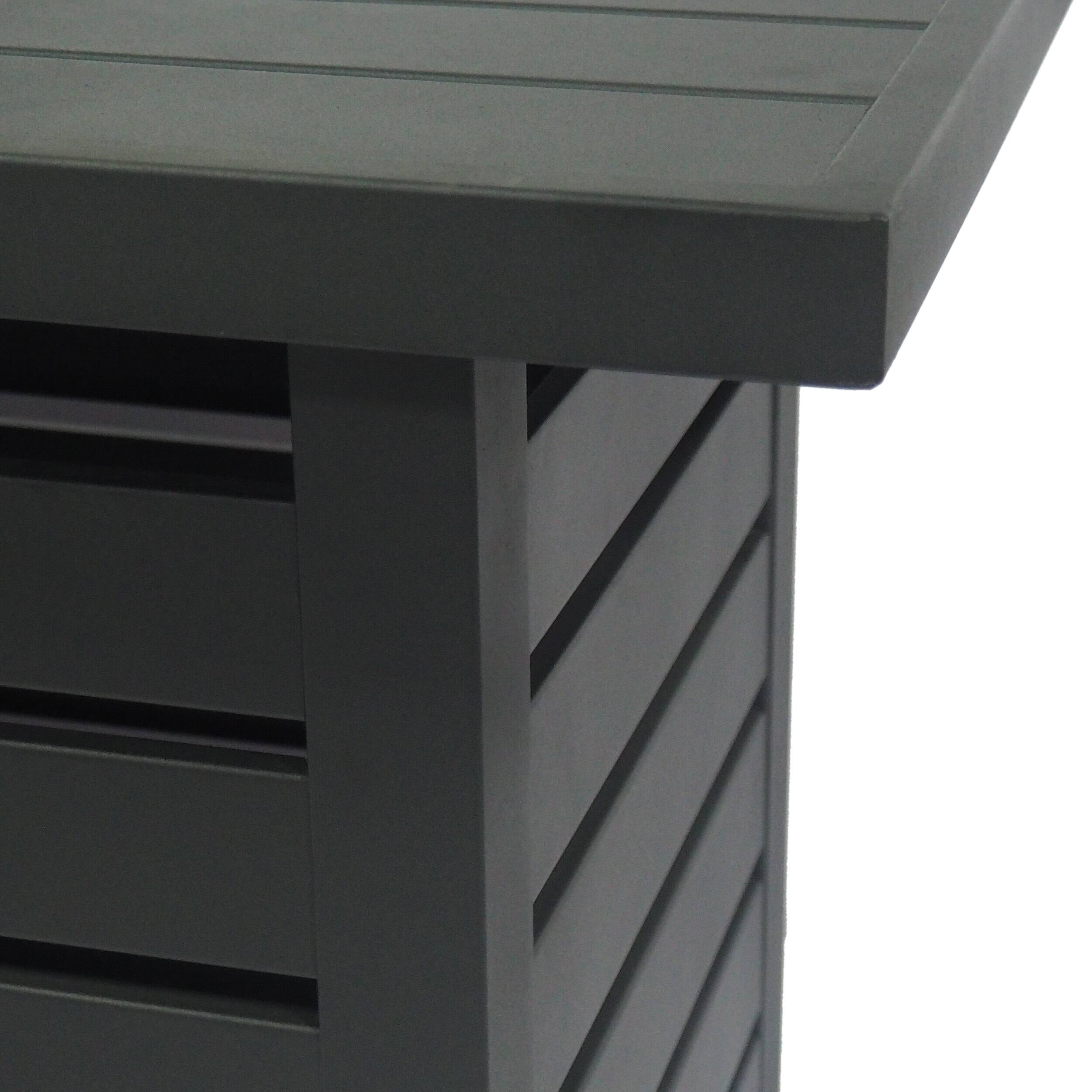 Alt View 4. Dexmalle - Dexmalle-30,000BTU Rectangular Iron Fire Pit -Tank Cover Inside.