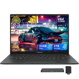 ASUS - Zenbook 14 14" FHD+ Touchscreen,Intel Ultra 9 285H,32GB RAM,1TB SSD+1TB Dock Station,Backlit Keyboard,Win 11 - Gray