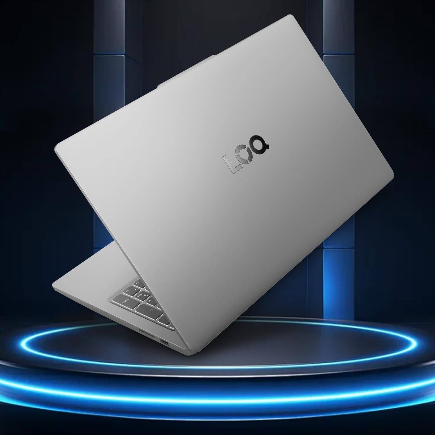 Alt View 5. Lenovo - LOQ 15.6" FHD Laptop - Intel Core i5-12450HX, 12GB RAM - 512GB SSD - Copilot - NVIDIA GeForce RTX 2050 - PCO LT Cooler - Grey.