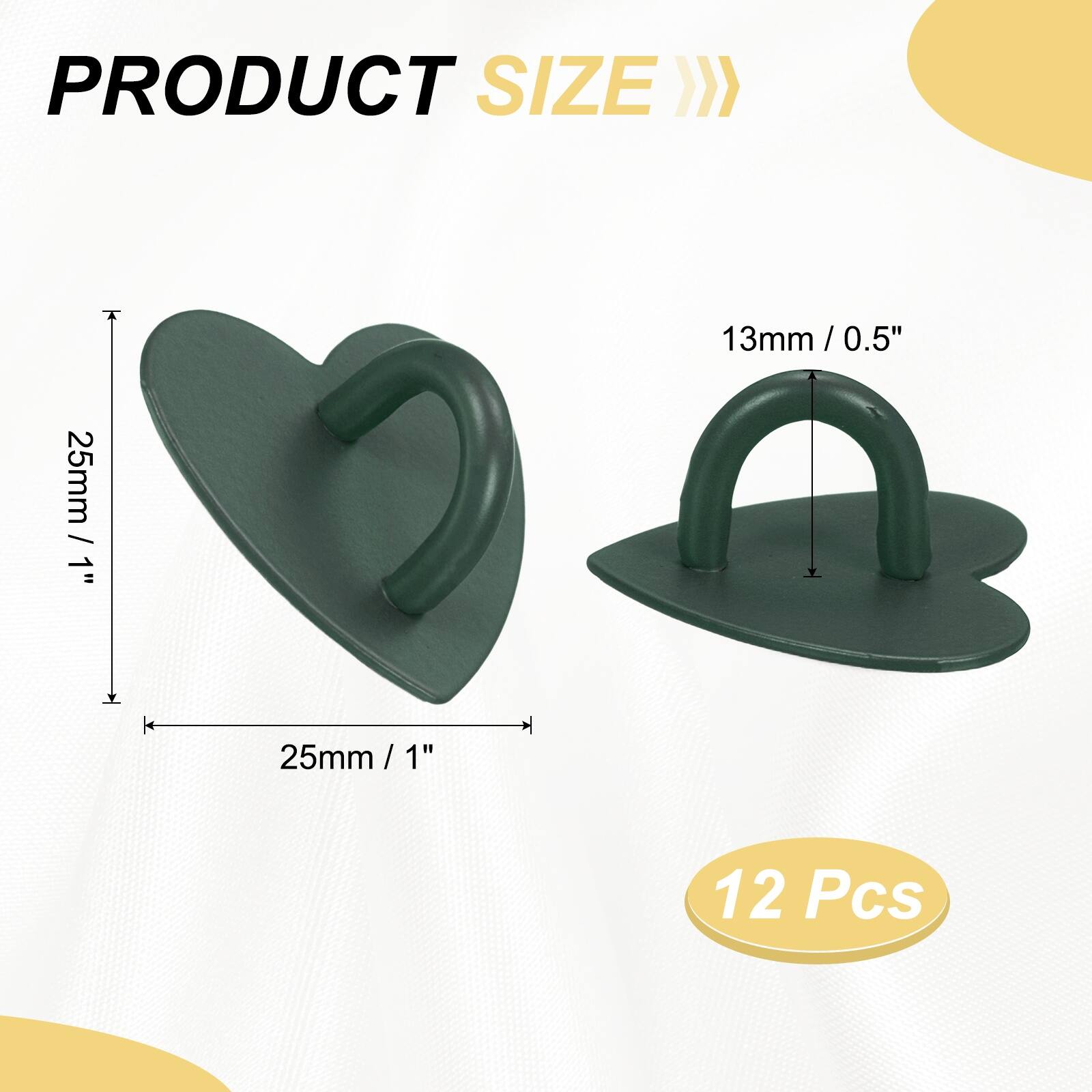 PRODUCT SIZE

13mm / 0.5"  
25mm / 1"  
25mm / 1"  
12 Pcs