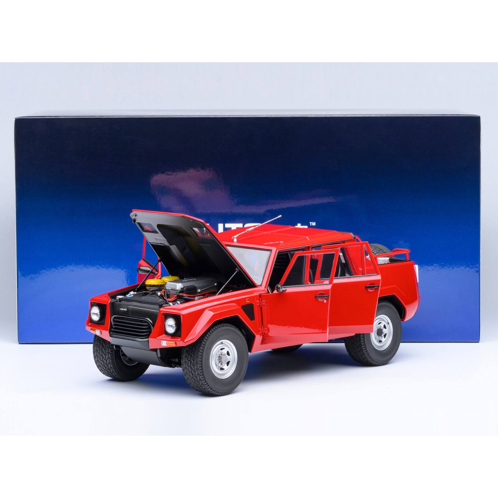 Alt View 9. Autoart - Lamborghini LM002 Rosso Siviglia Red 1/18 Model Car by Autoart.