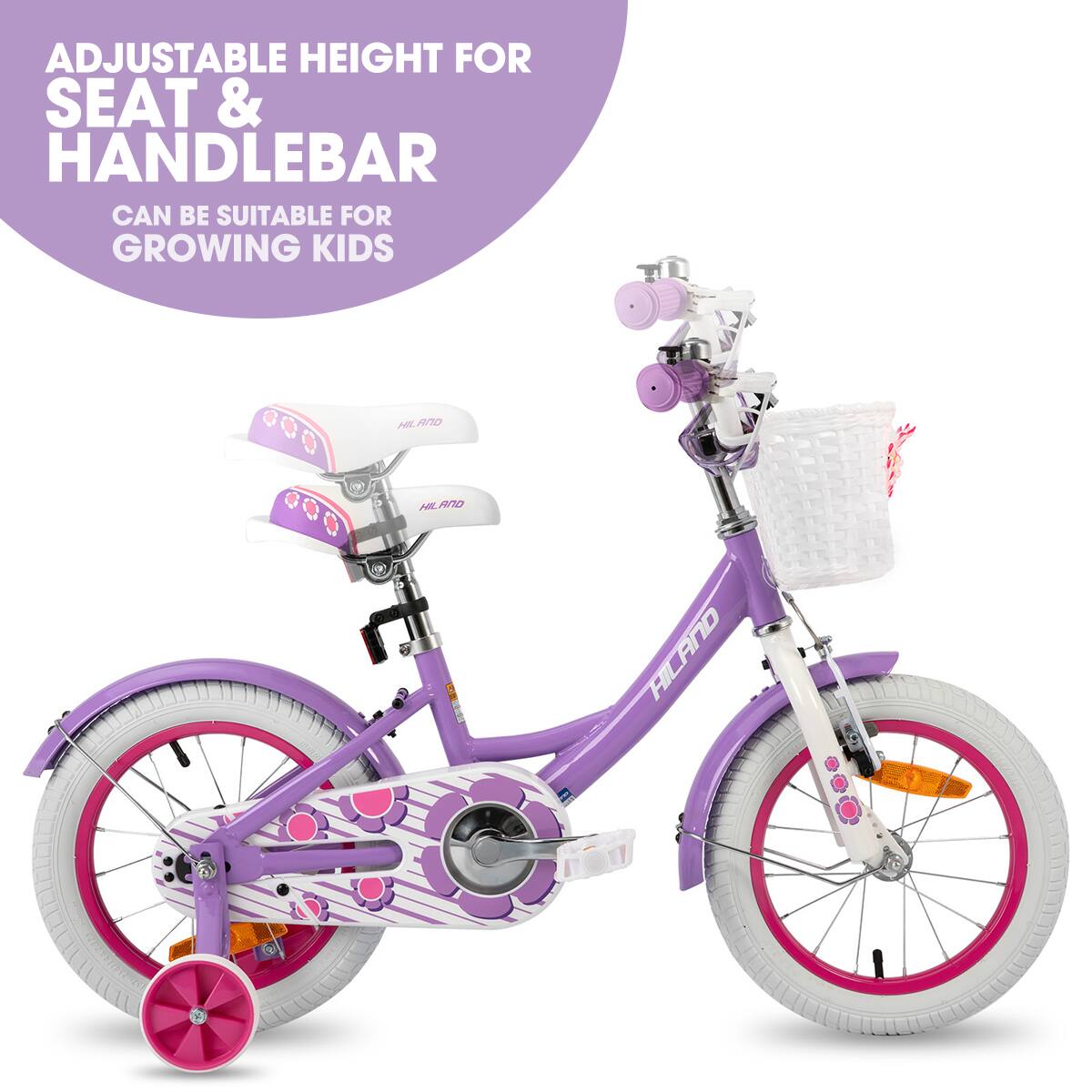 ADJUSTABLE HEIGHT FOR SEAT & HANDLEBAR CAN BE SUITABLE FOR GROWING KIDS
