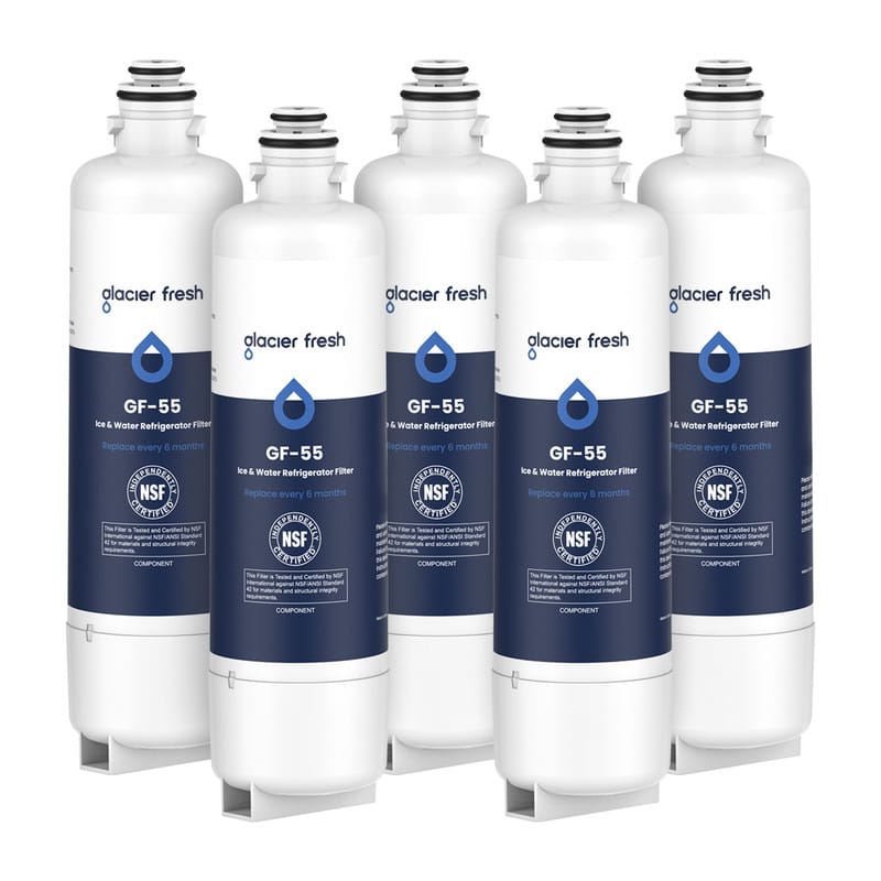 GLACIER FRESH - Replacement for Bosch 11025825 Ultra Clarity Pro Refrigerator Water Filter BORPLFTR50, 5 Pack