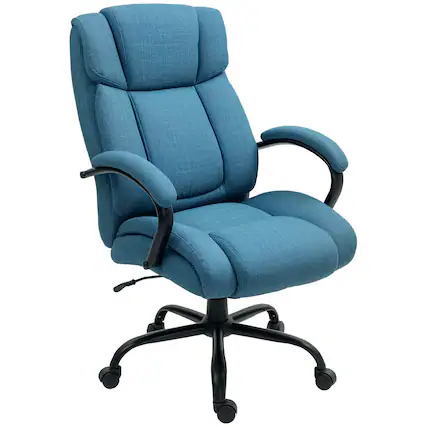 Front. Anysun - Anysun Wide Padded Seat Office Desk Chair with with Adjustable Height, Swivel Wheels - Blue.