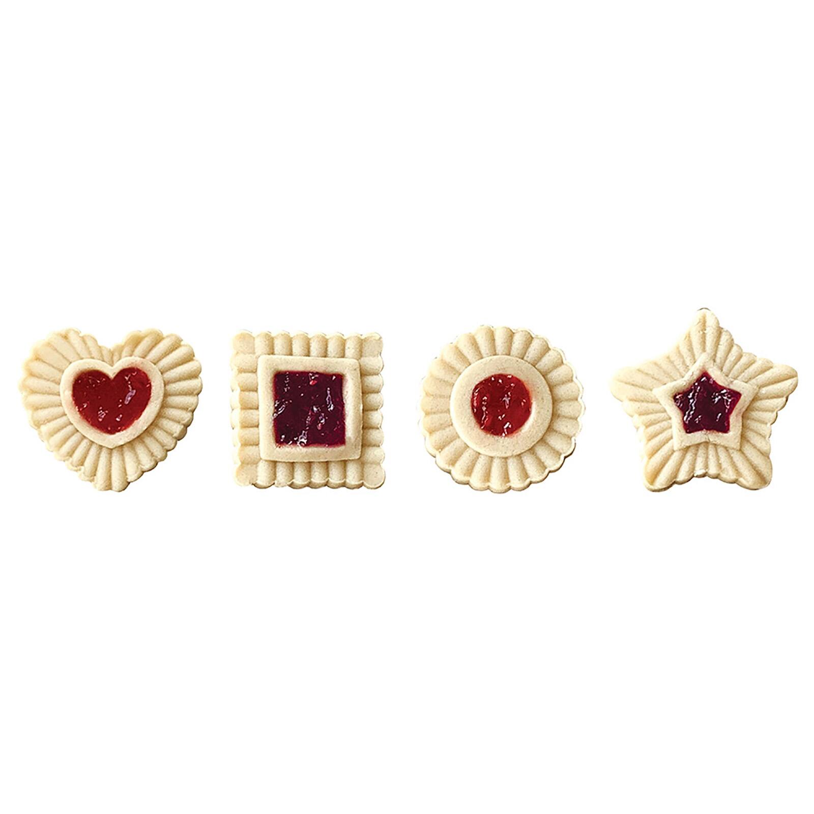 Alt View 5. Talisman Designs - Plunger Style Thumbprint and Linzer Cookie Cutters, 4 Piece Set - Multicolor.