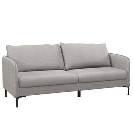 Costway - Modern 76" Loveseat Sofa Couch for Living Room Apartment Dorm with Metal Legs - Gray