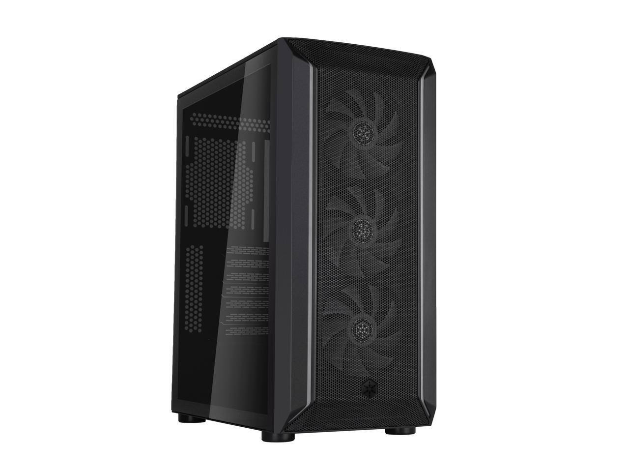 Alt View 7. SilverStone - SilverStone FARA 511Z High Airflow ATX Gaming Chassis with Excellent Cooling Potential Case SST-FA511Z-BG Black - Black.