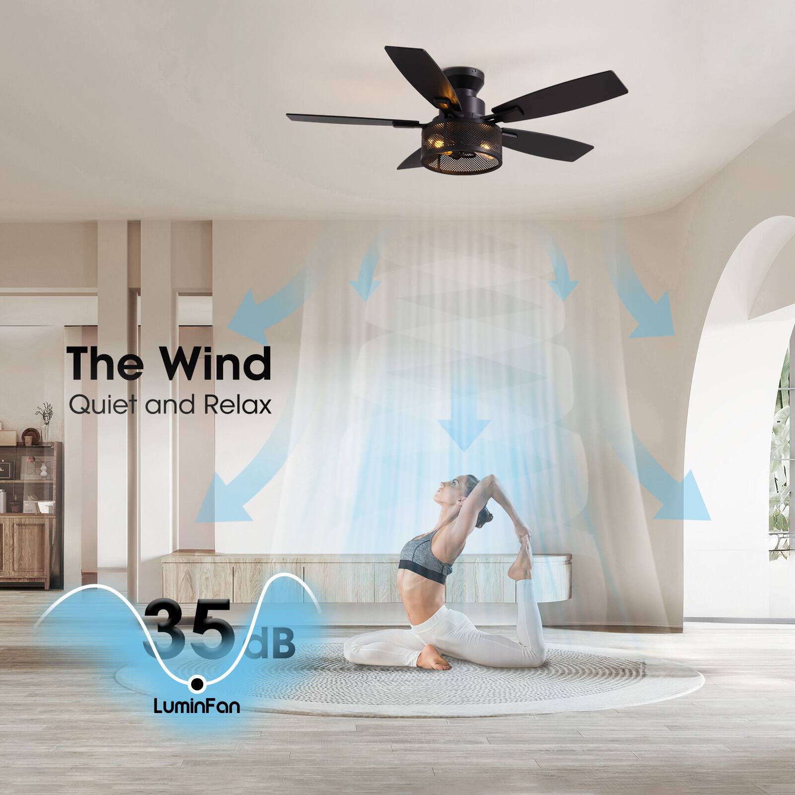 The Wind  
Quiet and Relax  

35 dB  

LuminFan