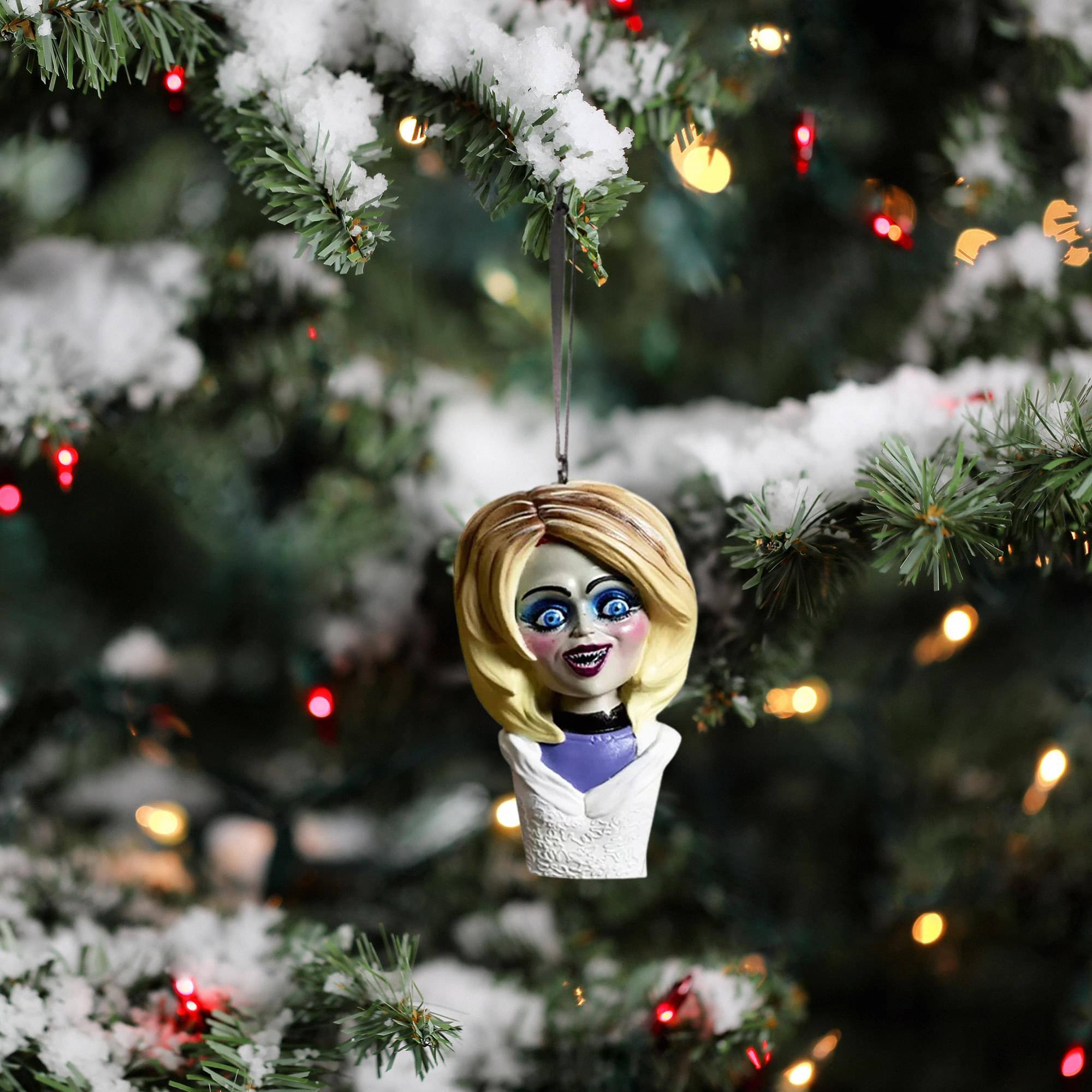 Alt View 1. Trick or Treat Studios - Seed of Chucky Holiday Horrors Ornament | Glenda Bust - Beige.