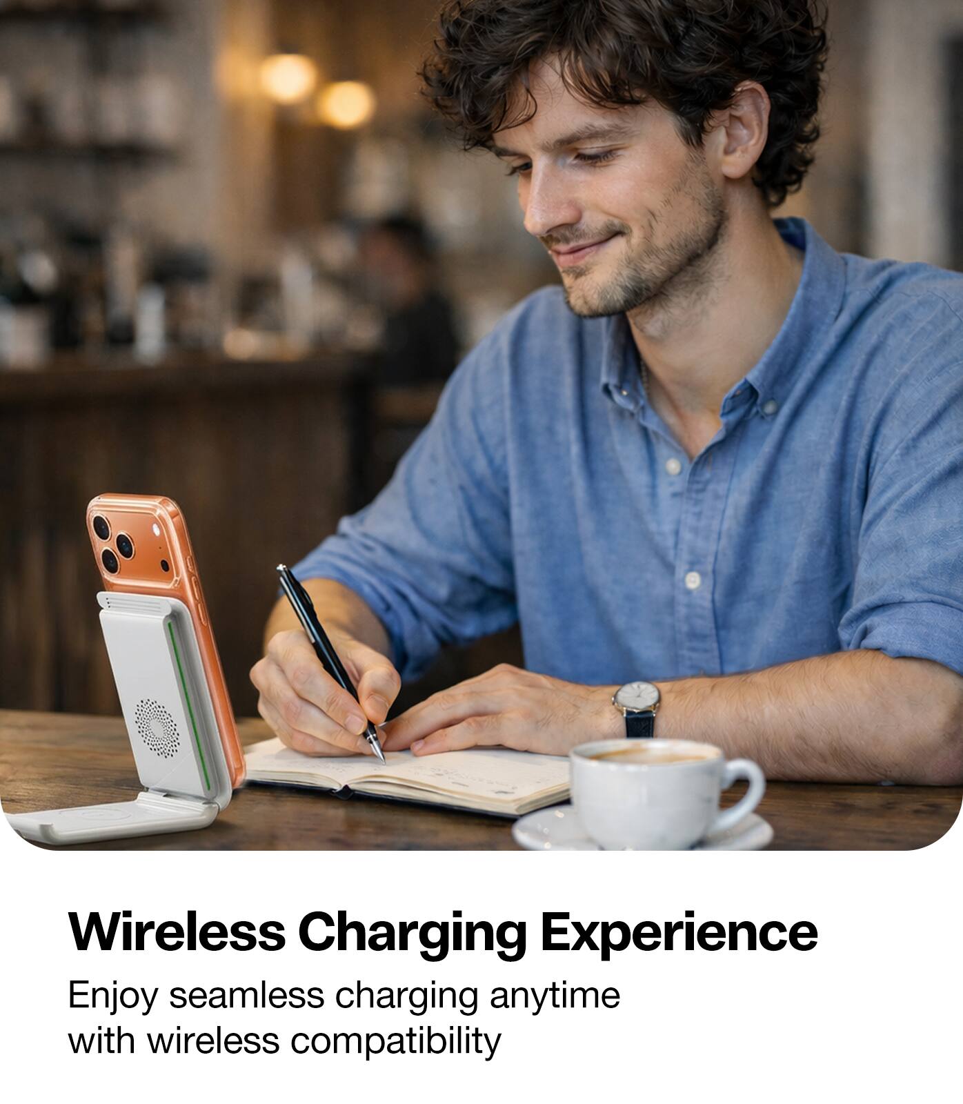 Wireless Charging Experience  
Enjoy seamless charging anytime with wireless compatibility
