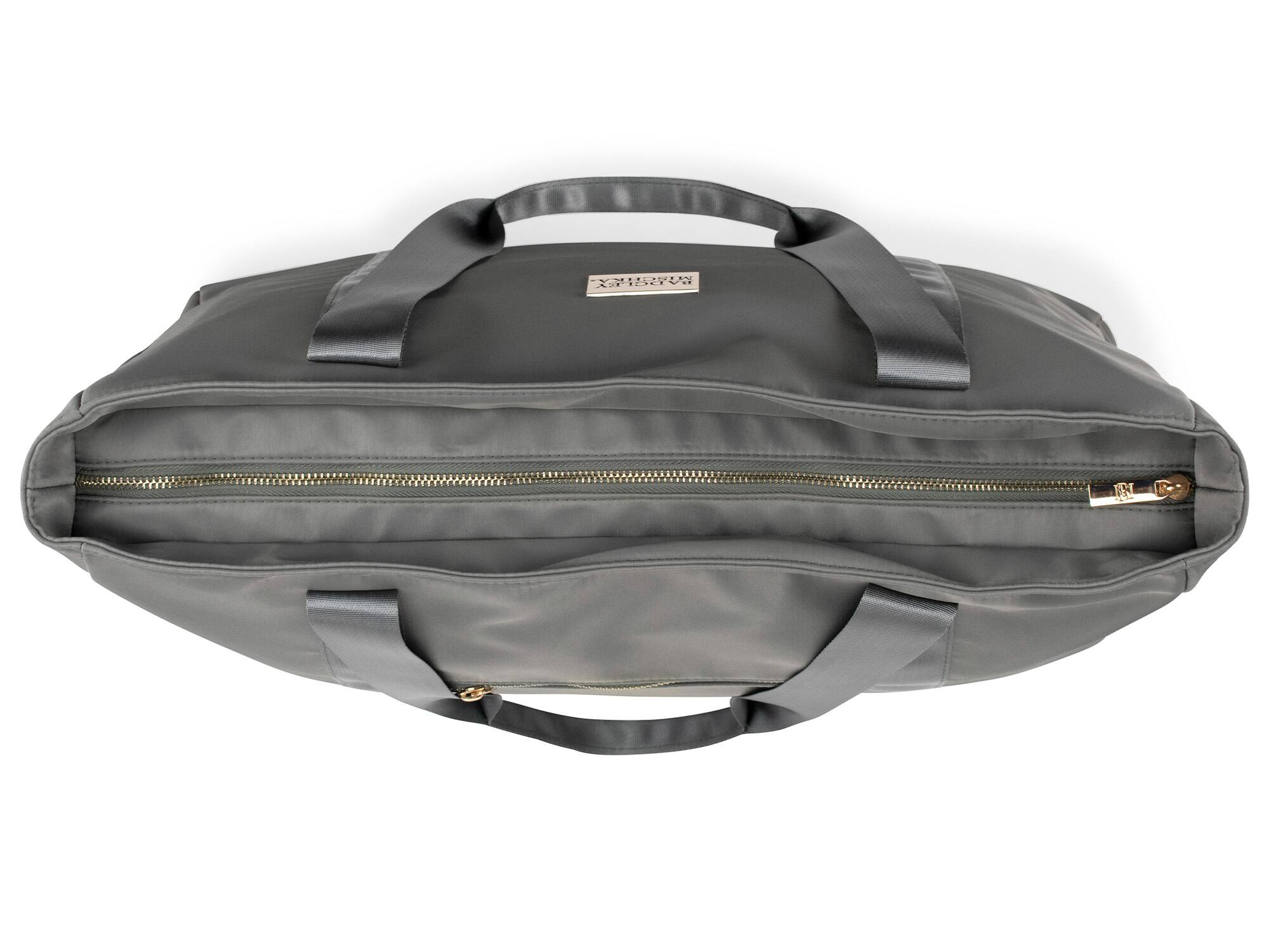 Left. Badgley Mischka - BADGLEY MISCHKA Nylon Weekender Duffel Bag | Grey - Grey.