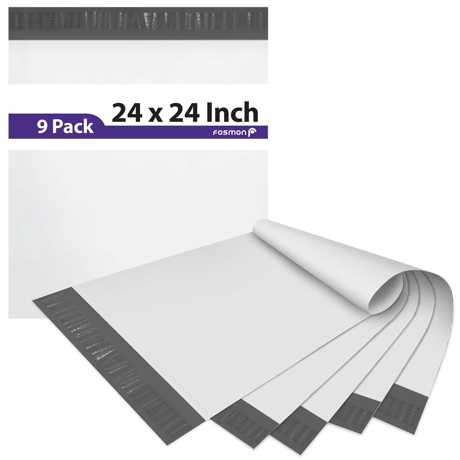 "Fosmon - 24"" x 24"", Large Self-Seal Tear-Proof Polyethylene Mailers - 9 Pack - Silver" price history on PriceWatchPro