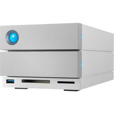 Front. Seagate - LaCie 2big Dock DAS Storage System - 20 TB Installed HDD Capacity - 2 x Total Bays - 2 x 3.5" Bay - Black.
