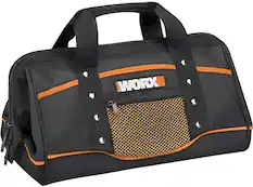 Front. WORX - Universal Tool Tote Bag - Black.