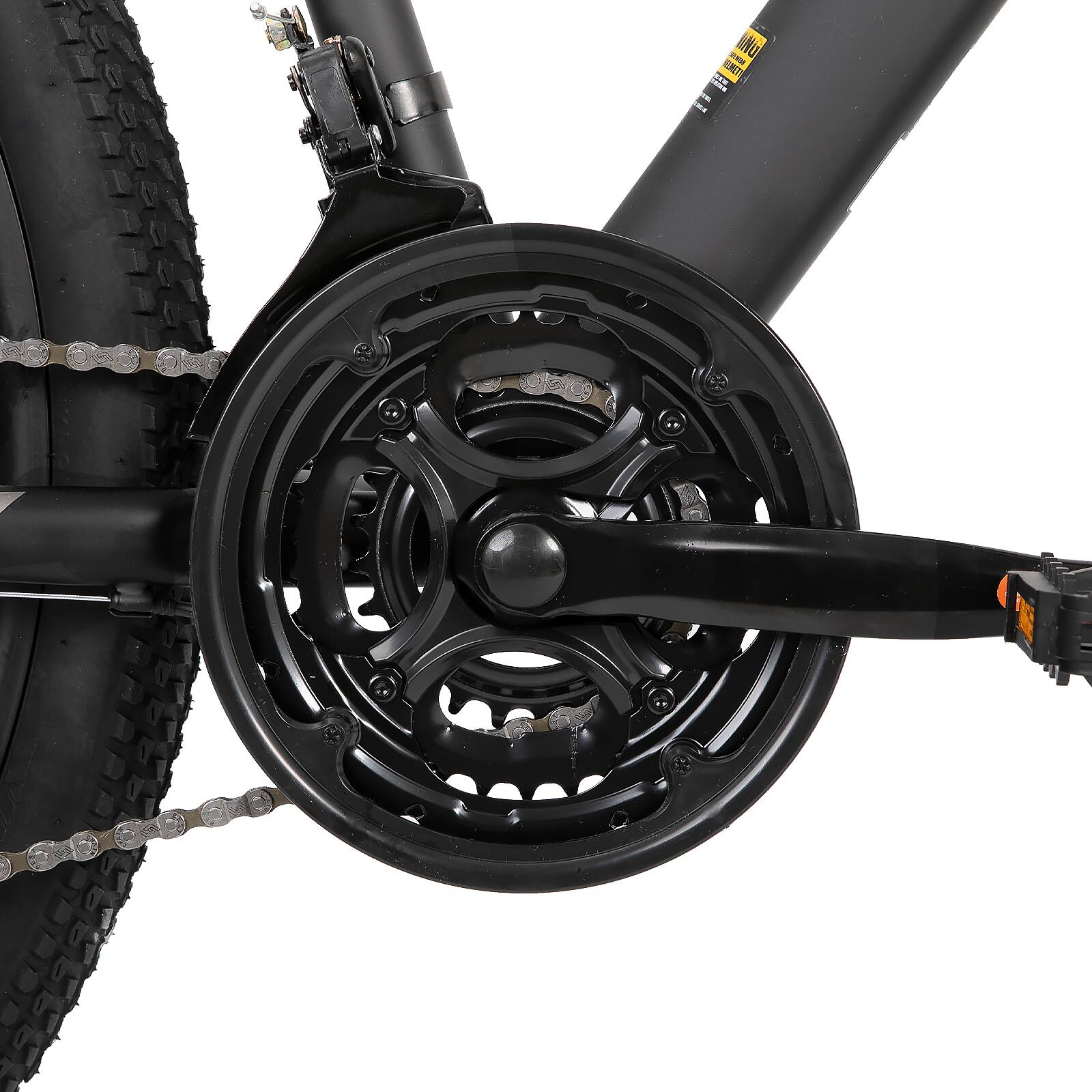 Alt View 6. HILAND - HILAND Ridge 26" Mens Mountain Bike - 21 Speed - Black & Yellow - Black & Yellow.