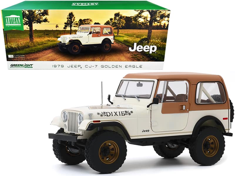 1979 Jeep CJ-7 Golden Eagle "Dixie" 1/18 Diecast Model Car by Greenlight - Cream