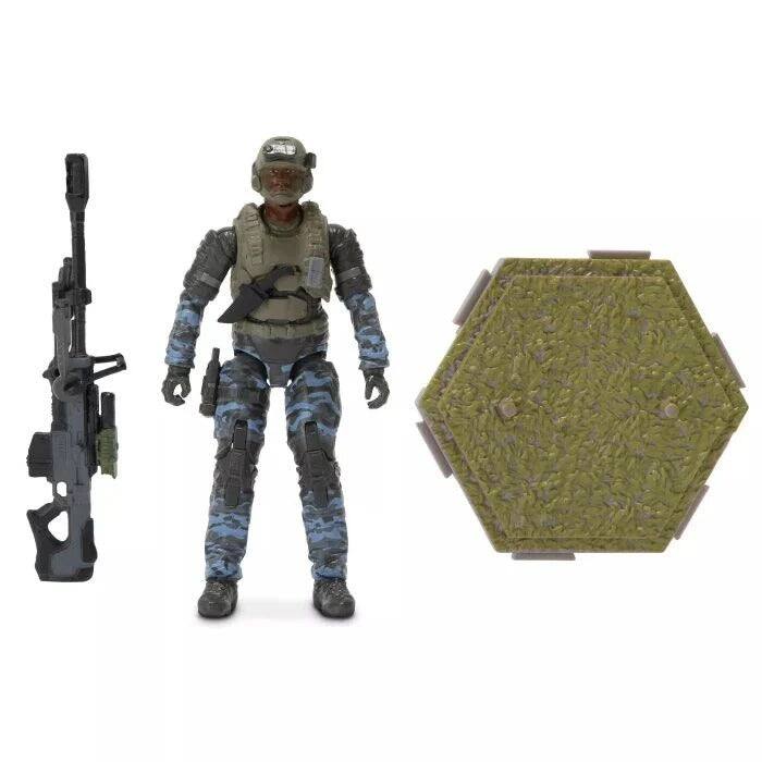Alt View 1. Jazwares - Halo Infinite: UNSC Marine with Sniper Rifle - 4" Action Figure.
