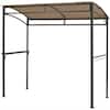 Front. Costway - Costway 7'x4.5' Grill Gazebo Outdoor Patio Garden BBQ Canopy Shelter Storage Hook - Brown.