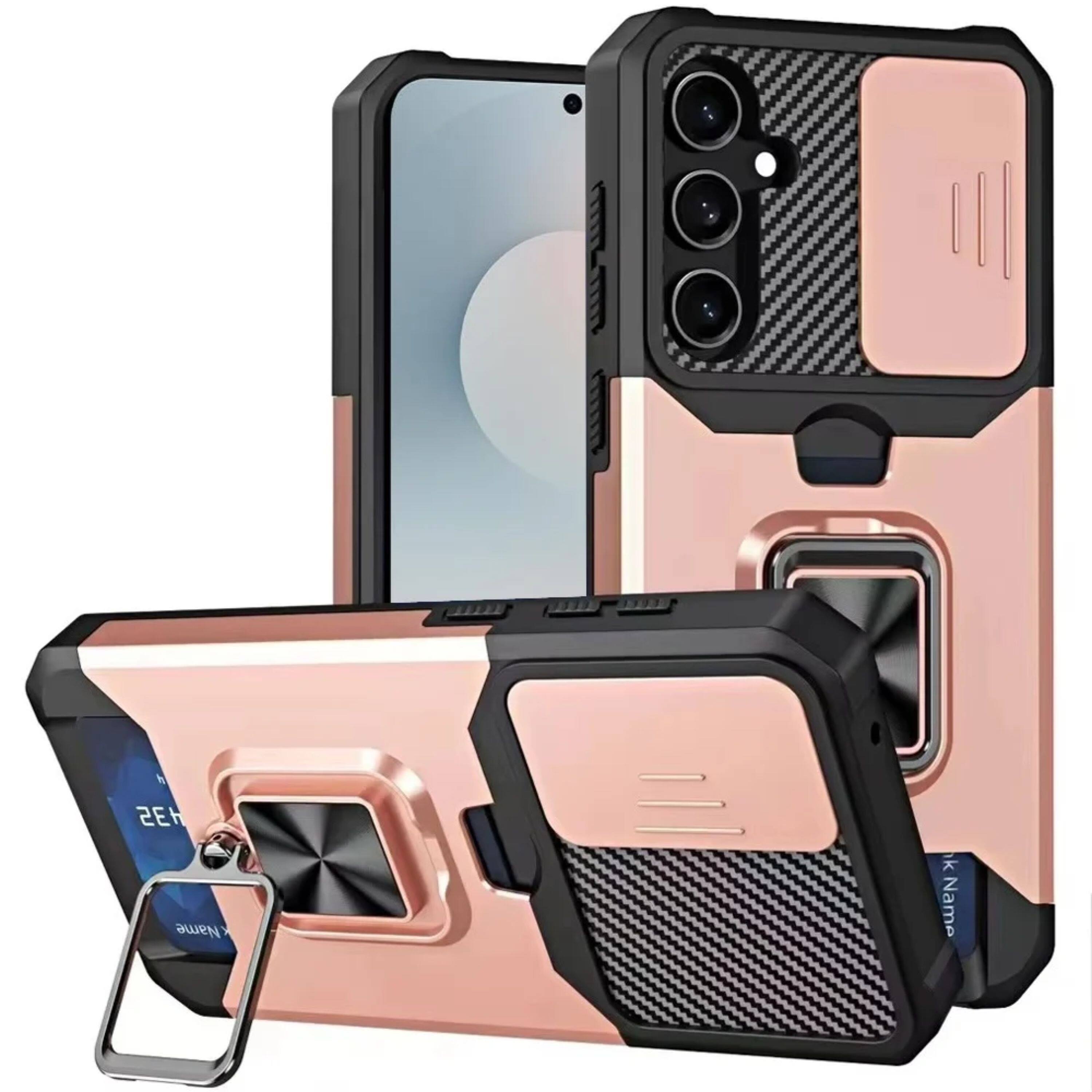 Kitcheniva - Multi-Use Card Holder with Lens Cover Plus Tempered Glass For Samsung S25 FE Rose - Gold price history on PriceWatchPro