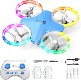 Holy Stone - AeroMini Indoor Drone with Auto Hover, Circle Flight and 3 Batteries