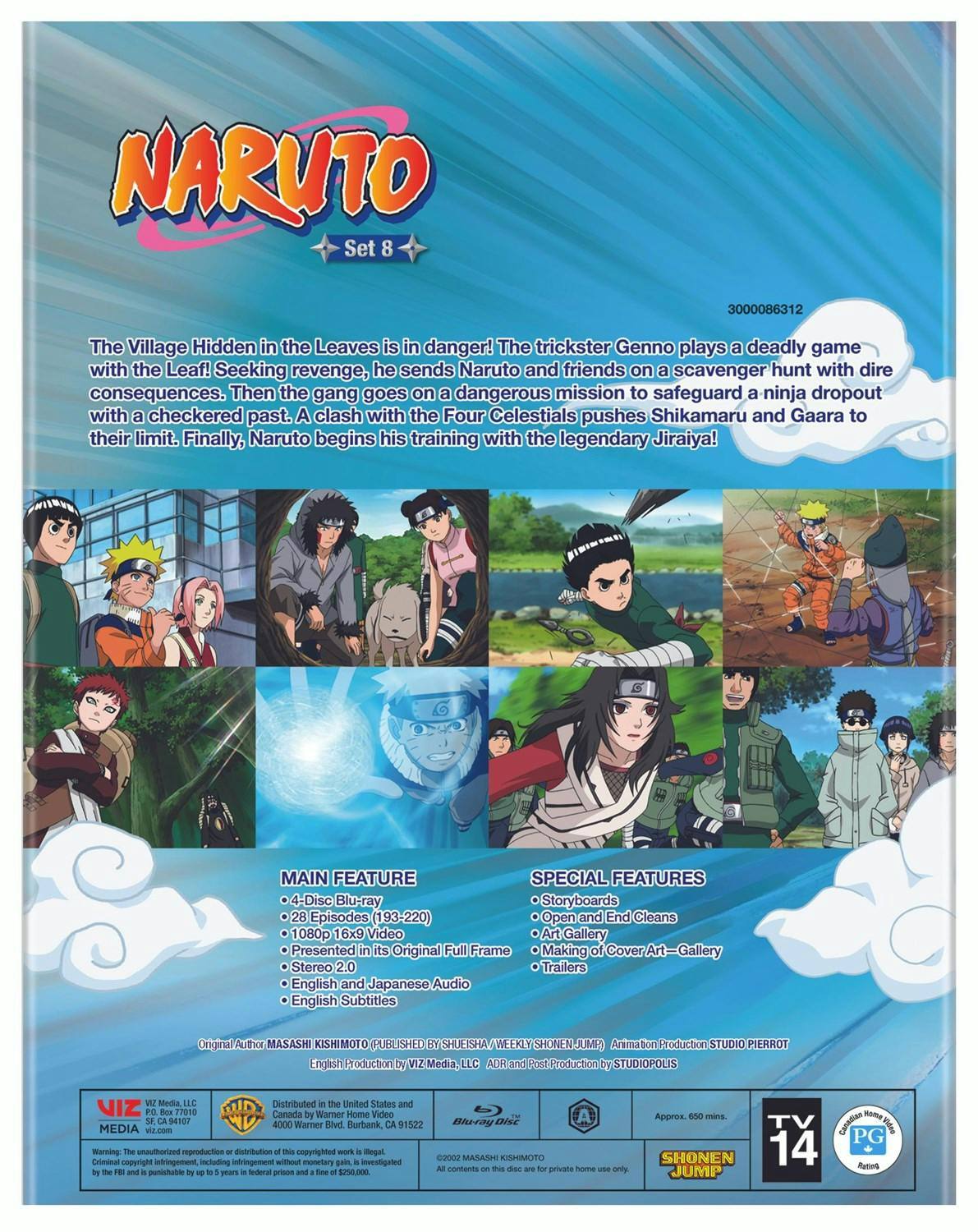Back. Naruto: Set 8 (Blu-ray Set) [Blu-ray].