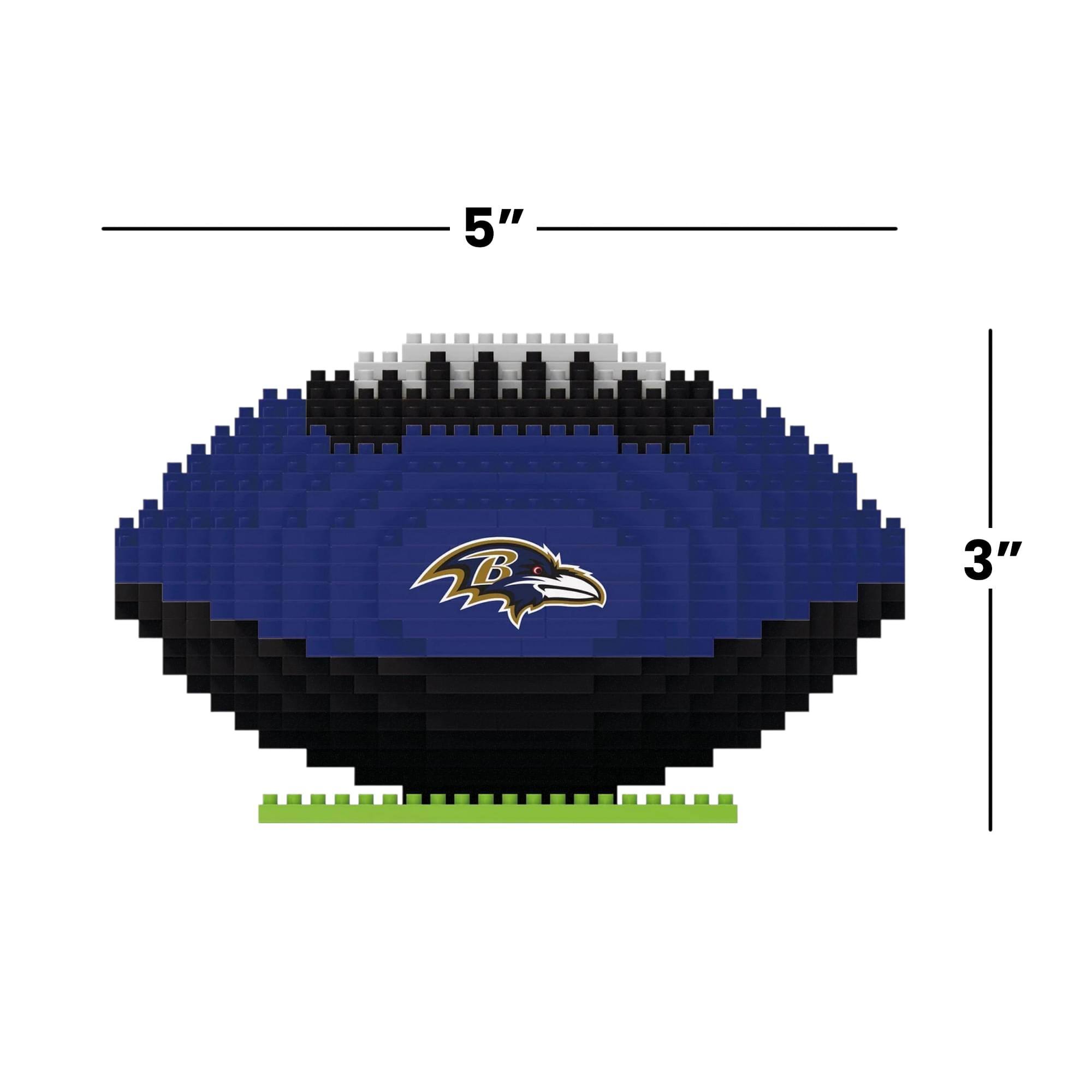 Alt View 4. Forever Collectibles - Baltimore Ravens NFL BRXLZ Football 704-Piece Building Block Set - Purple.