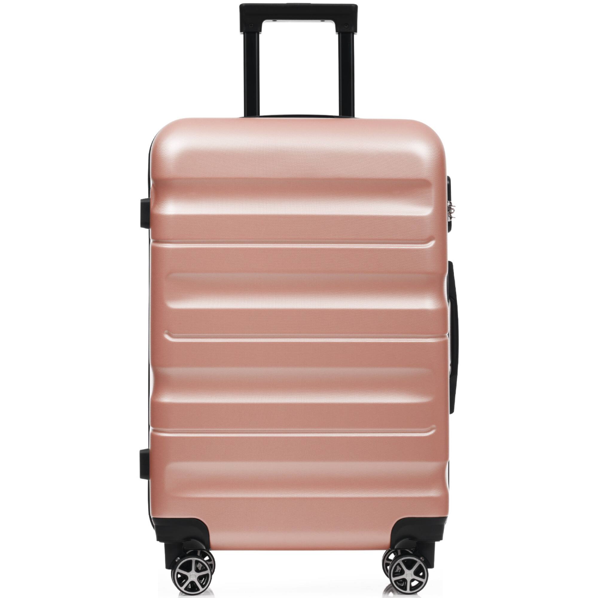 Alt View 3. ELEMENT ACE - 6-Piece Hardshell Spinner Luggage Set - Lightweight Durable Suitcases in Multiple Sizes for Family Travel - Rose Gold.
