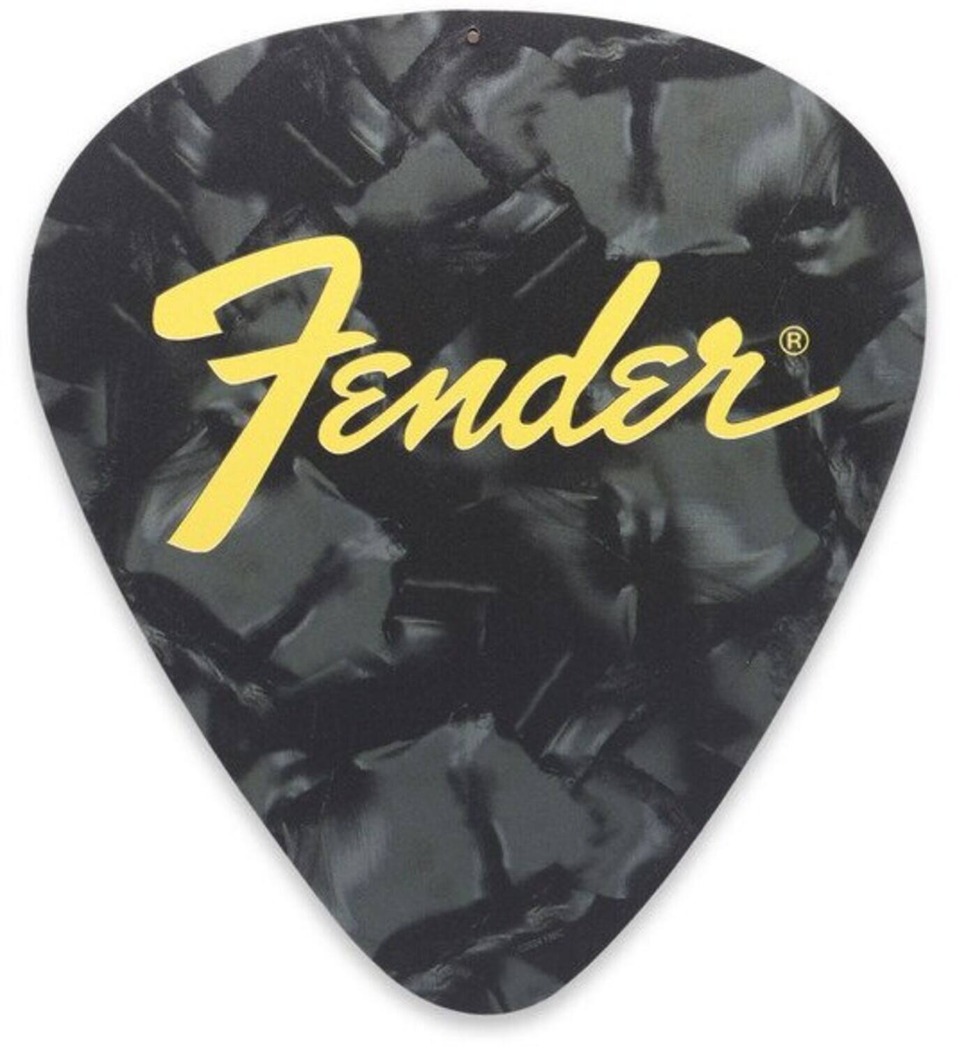 Front. PopMarket - Fender - Metal Sign - Guitar Pick Silver   - POSTERS - Multicolor.
